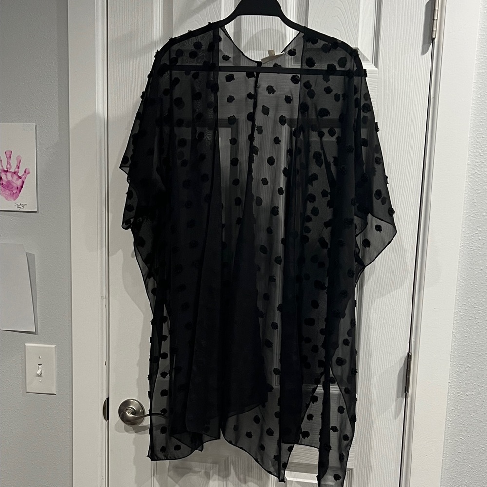 Bobeau Studio Sheer Black Kimono